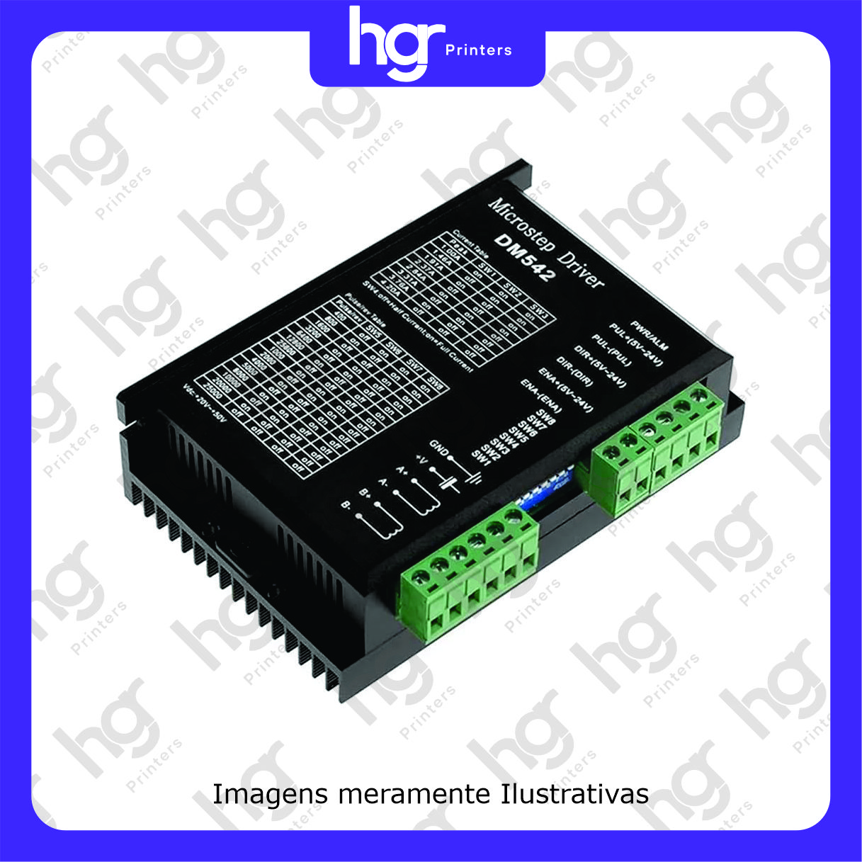 Driver HY-DIV268N-5a (2) Driver Motor de Passo TB 6600 5A HY- DIV268N-5A 12-48 V - Imagem 1