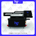 Impressora UV LED HGR6090 3 Cabeças I1600 Branco + CMYK + Verniz